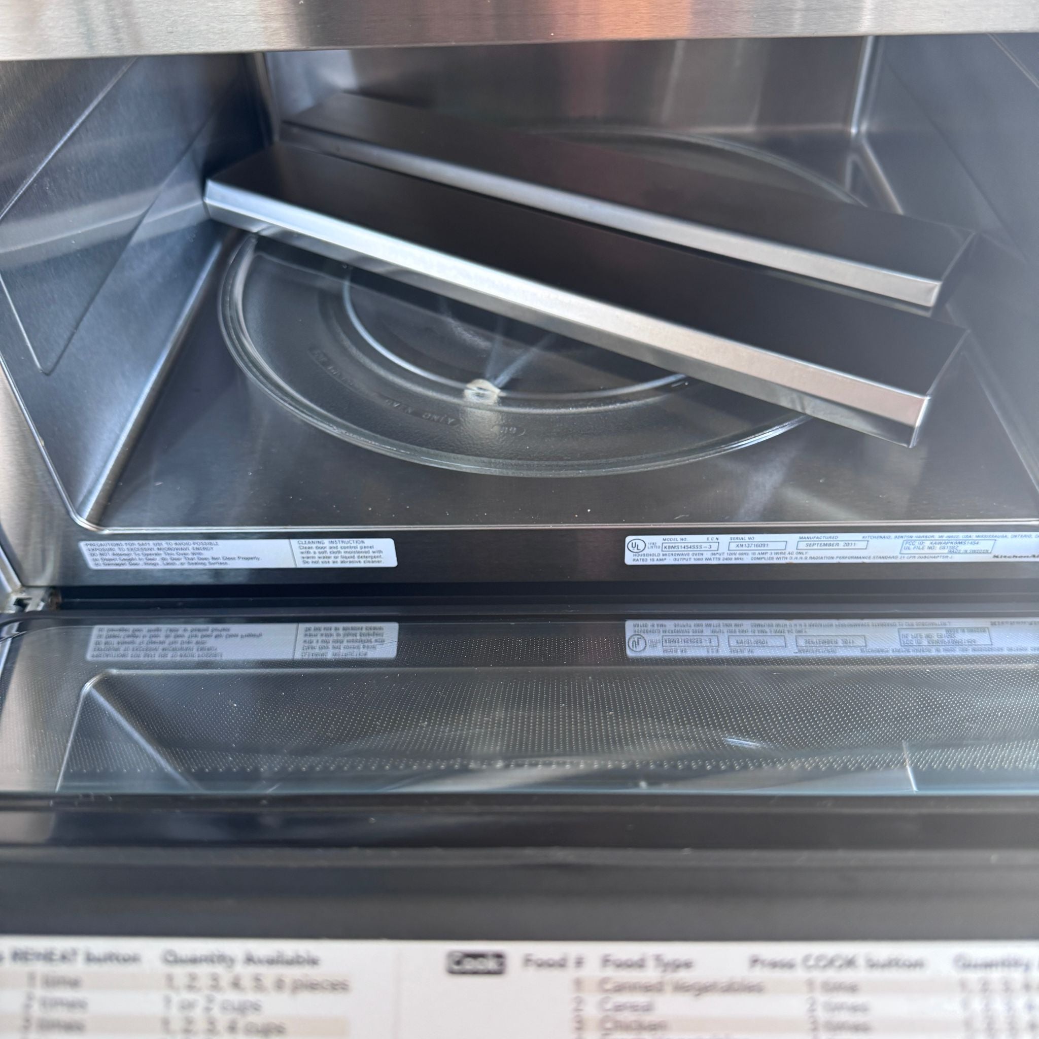 24-inch Kitchenaid Stainless Steel Built-in Microwave 24-inch Kitchenaid Stainless Steel Built-in Microwave